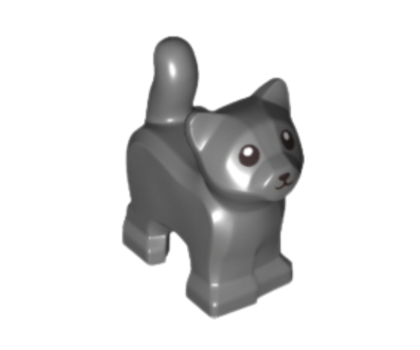 Dark Bluish Grey Baby Kitten