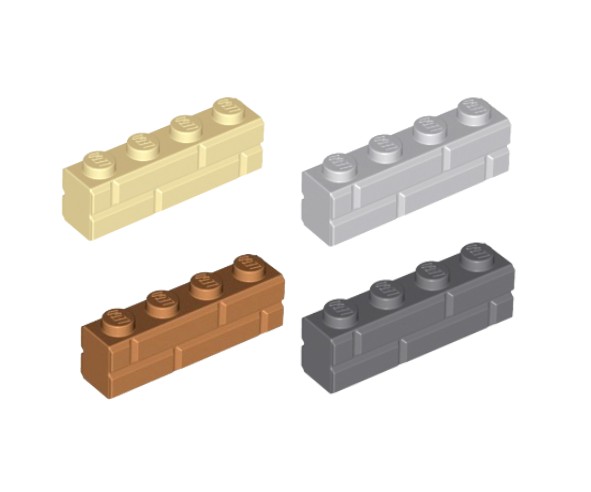 Lego Bricks 1x4 with Masonry Profile - 25PCS