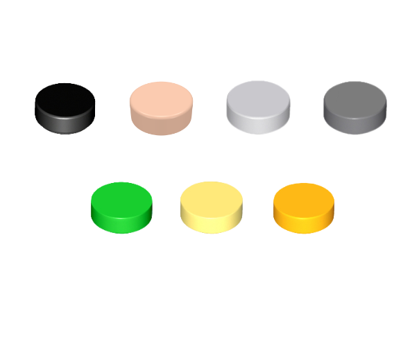 Lego Tile 1x1 Round HilliansBricks