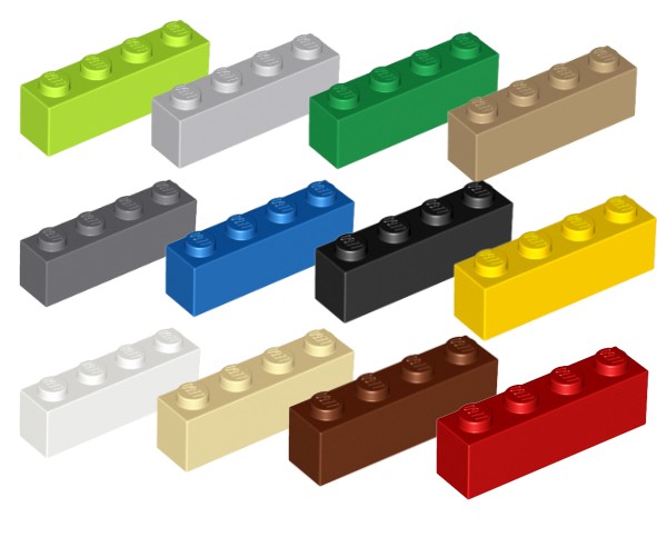 Lego Bricks 1x4
