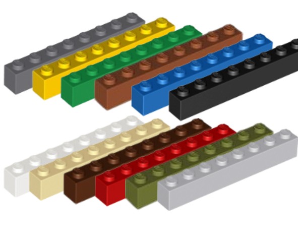 Lego Bricks 1x8