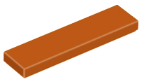 Lego Tiles 1×4 - Dark Orange