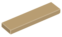 Lego Tiles 1×4 - Dark Tan