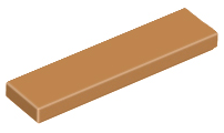 Lego Tiles 1×4 - Medium Nougat