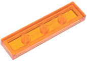 Lego Tiles 1×4 - Trans Orange