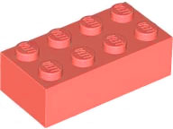 Lego Bricks 2×4 - Coral