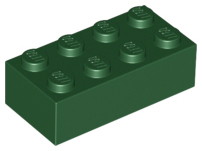 Lego Bricks 2×4 - Dark Green
