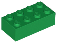 Lego Bricks 2×4 - Green