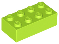 Lego Bricks 2×4 - Lime