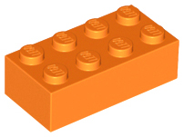 Lego Bricks 2×4 - Orange