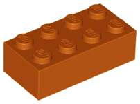 Lego Bricks 2×4 - Dark Orange