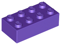 Lego Bricks 2×4 - Dark Purple