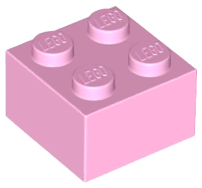 Lego Bricks 2×2 - Bright Pink