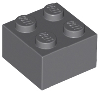 Lego Bricks 2×2 - Dark Bluish Grey