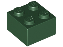 Lego Bricks 2×2 - Dark Green