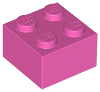 Lego Bricks 2×2 - Dark Pink