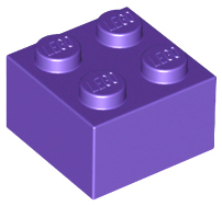 Lego Bricks 2×2 - Dark Purple