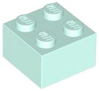 Lego Bricks 2×2 - Light Aqua