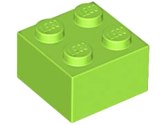 Lego Bricks 2×2 - Lime