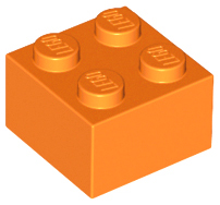 Lego Bricks 2×2 - Orange