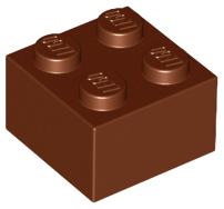 Lego Bricks 2×2 - Reddish Brown