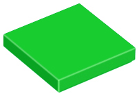 Lego Tiles 2×2 - Bright Green