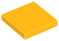 Lego Tiles 2×2 - Bright Light Orange