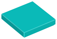 Lego Tiles 2×2 - Dark Turquoise