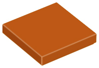 Lego Tiles 2×2 - Dark Orange
