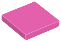 Lego Tiles 2×2 - Dark Pink