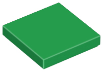Lego Tiles 2×2 - Green
