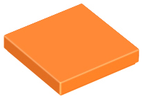 Lego Tiles 2×2 - Orange