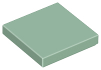 Lego Tiles 2×2 - Sand Green