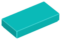 Lego Tiles 1×2 - Dark Turquoise