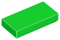 Lego Tiles 1×2 - Bright Green