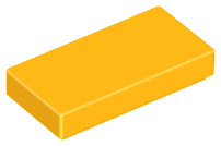 Lego Tiles 1×2 - Bright Light Orange