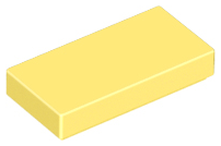 Lego Tiles 1×2 - Bright Light Yellow