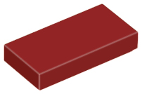 Lego Tiles 1×2 - Dark Red
