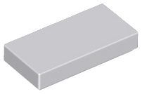 Lego Tiles 1×2 - Light Bluish Grey