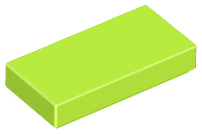 Lego Tiles 1×2 - Lime