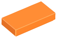 Lego Tiles 1×2 - Orange