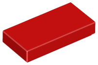 Lego Tiles 1×2 - Red