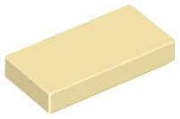 Lego Tiles 1×2 - Tan