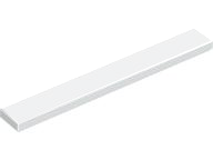 Lego Tiles 1×8 - White