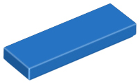 Lego Tiles 1×3 - Blue