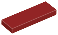 Lego Tiles 1×3 - Dark Red