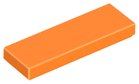 Lego Tiles 1×3 - Orange