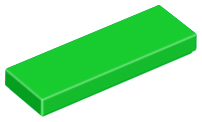Lego Tiles 1×3 - Bright Green