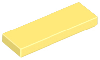 Lego Tiles 1×3 - Bright Light Yellow