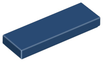 Lego Tiles 1×3 - Dark Blue